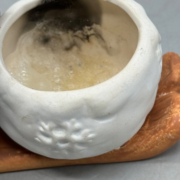 Christmas Holiday Snowman Candle Holder With Sled Design 5" Tall READ - Picture 2 of 7